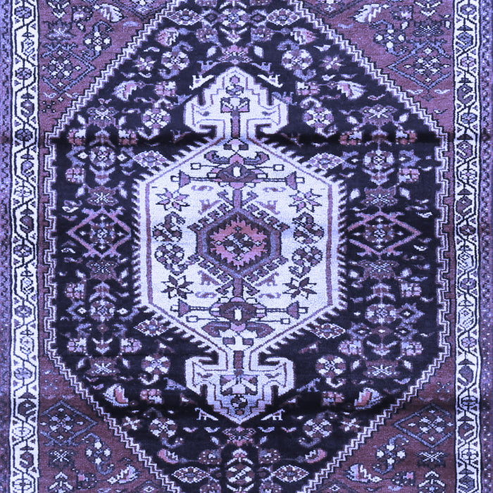 Machine Washable Persian Blue Traditional Rug, wshtr1100blu
