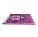 Sideview of Machine Washable Persian Purple Traditional Area Rugs, wshtr1100pur