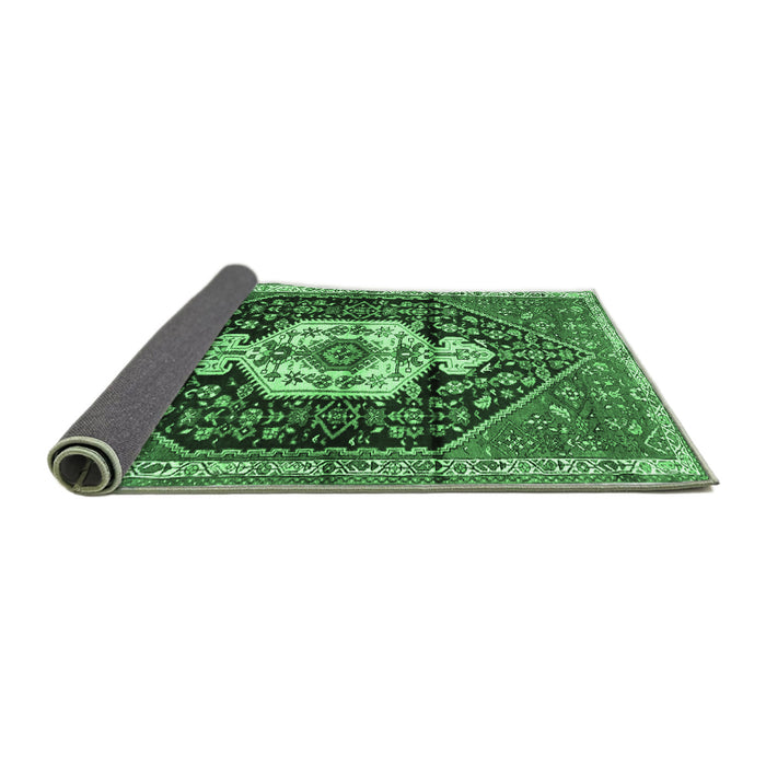 Sideview of Persian Emerald Green Traditional Rug, tr1100emgrn