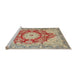 Sideview of Machine Washable Traditional Sienna Brown Rug, wshtr1101