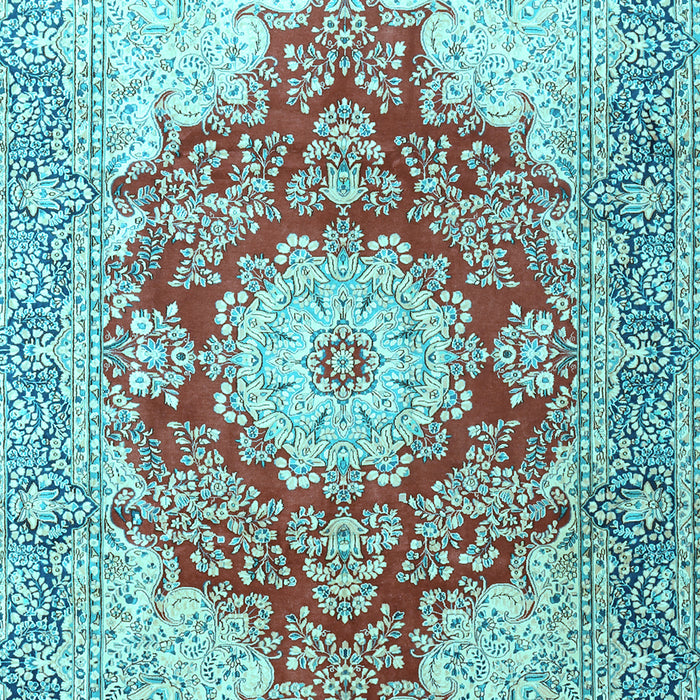 Machine Washable Persian Light Blue Traditional Rug, wshtr1101lblu