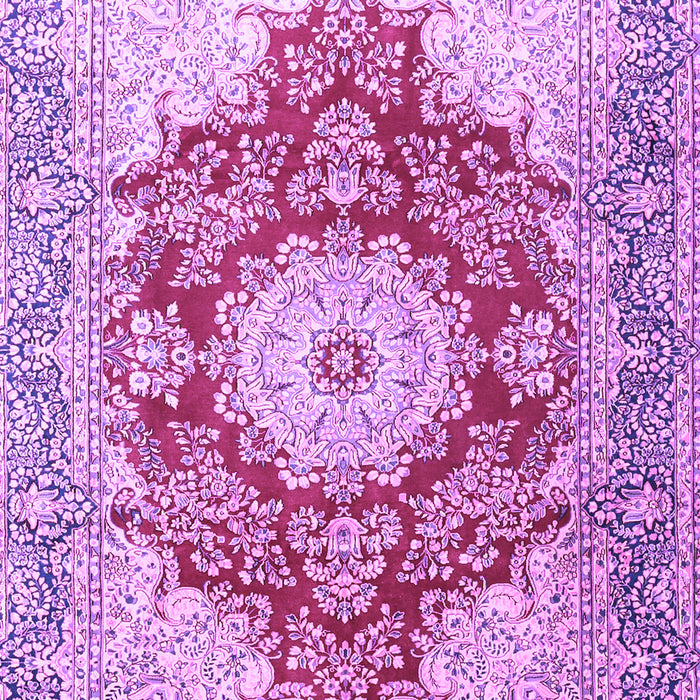 Machine Washable Persian Purple Traditional Area Rugs, wshtr1101pur