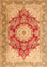 Serging Thickness of Machine Washable Persian Orange Traditional Area Rugs, wshtr1101org