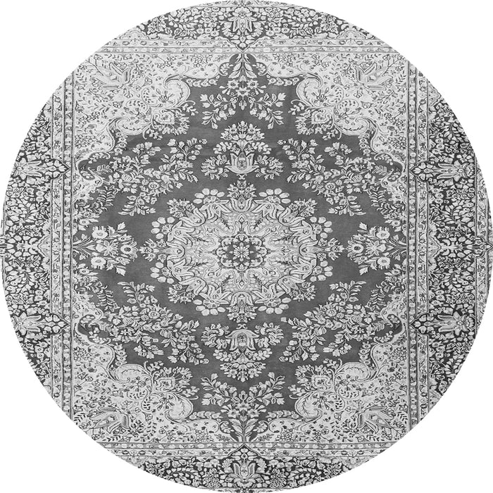 Machine Washable Persian Gray Traditional Rug, wshtr1101gry