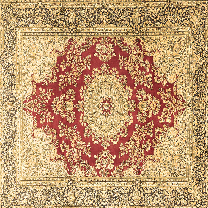 Square Machine Washable Persian Brown Traditional Rug, wshtr1101brn
