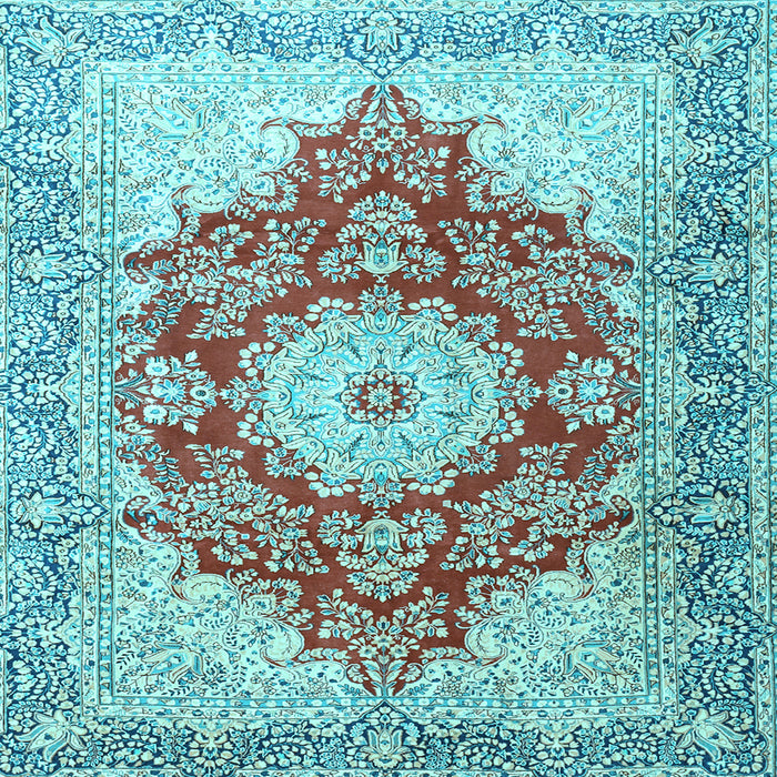 Square Persian Light Blue Traditional Rug, tr1101lblu