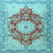 Square Persian Light Blue Traditional Rug, tr1101lblu