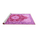 Sideview of Machine Washable Persian Pink Traditional Rug, wshtr1101pnk