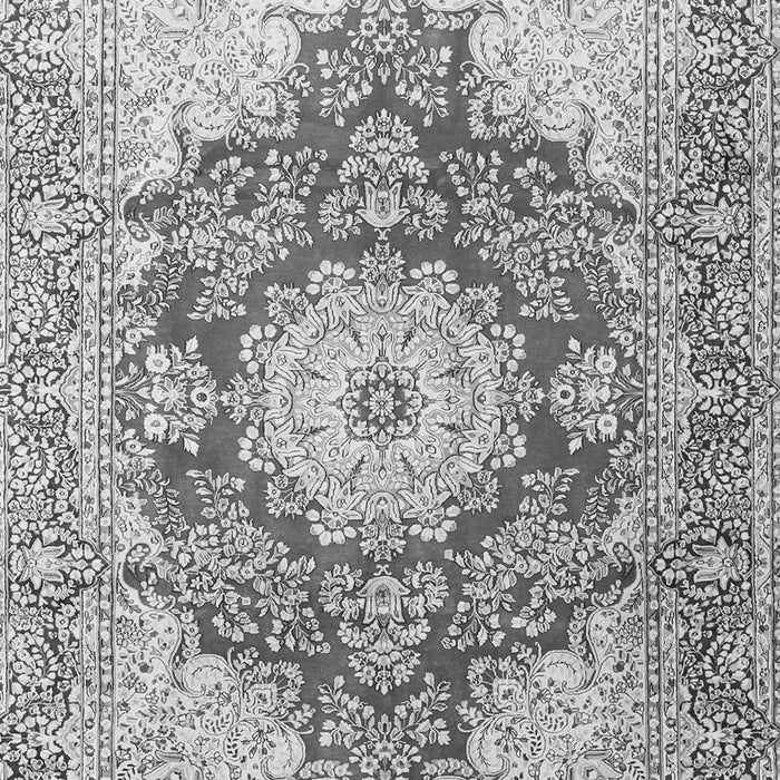 Serging Thickness of Machine Washable Persian Gray Traditional Rug, wshtr1101gry