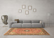 Machine Washable Persian Brown Traditional Rug in a Living Room,, wshtr1102brn