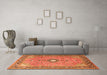 Machine Washable Persian Orange Traditional Area Rugs in a Living Room, wshtr1102org