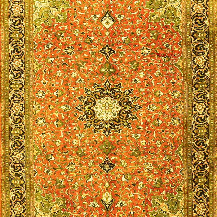 Machine Washable Persian Yellow Traditional Rug, wshtr1102yw