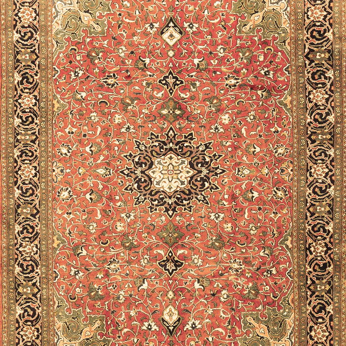 Machine Washable Persian Brown Traditional Rug, wshtr1102brn