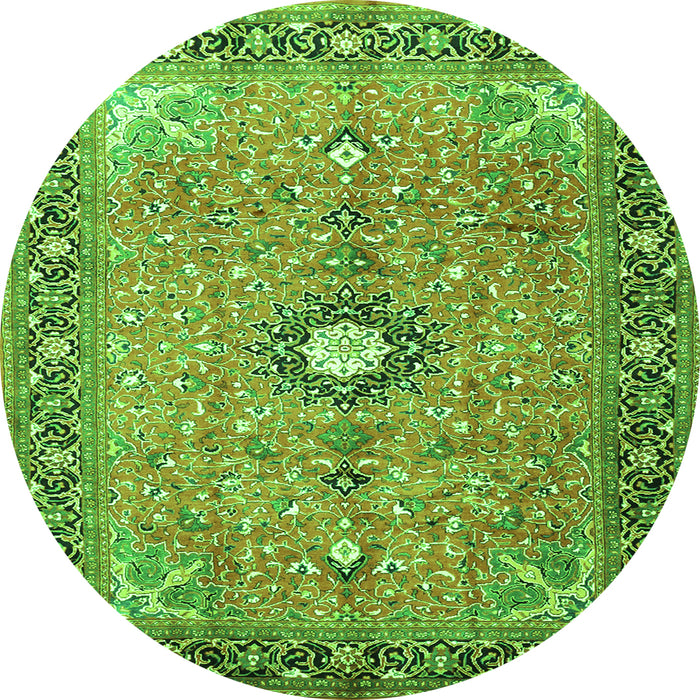 Machine Washable Persian Green Traditional Area Rugs, wshtr1102grn