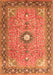 Serging Thickness of Machine Washable Persian Orange Traditional Area Rugs, wshtr1102org