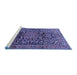 Sideview of Machine Washable Persian Blue Traditional Rug, wshtr1103blu