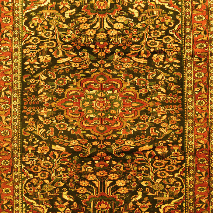 Machine Washable Persian Yellow Traditional Rug, wshtr1103yw