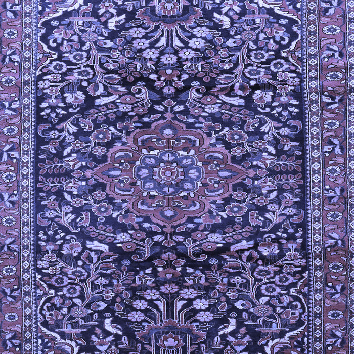 Machine Washable Persian Blue Traditional Rug, wshtr1103blu