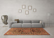 Machine Washable Persian Brown Traditional Rug in a Living Room,, wshtr1103brn