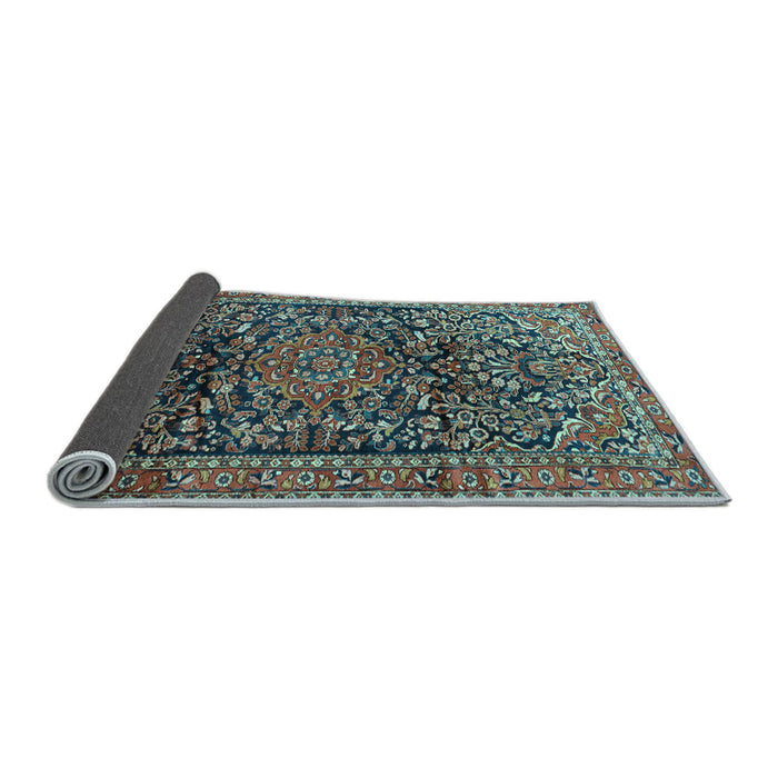 Sideview of Persian Light Blue Traditional Rug, tr1103lblu
