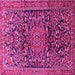 Square Persian Pink Traditional Rug, tr1103pnk