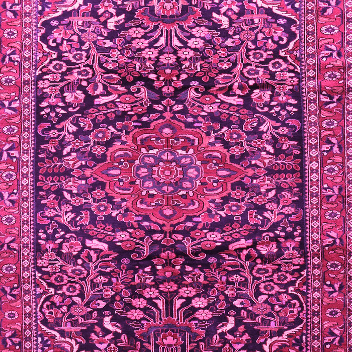 Machine Washable Persian Pink Traditional Rug, wshtr1103pnk