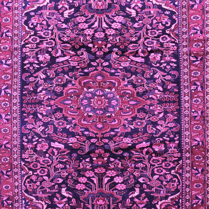 Machine Washable Persian Purple Traditional Area Rugs, wshtr1103pur