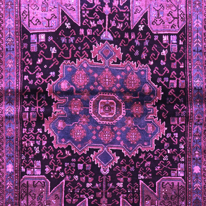 Machine Washable Persian Purple Traditional Area Rugs, wshtr1104pur