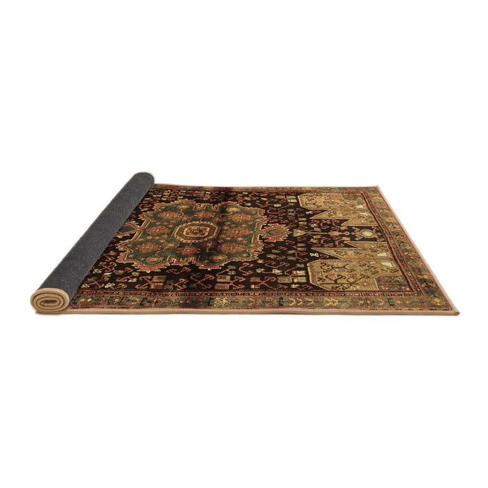 Sideview of Persian Brown Traditional Rug, tr1104brn