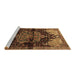 Sideview of Machine Washable Persian Brown Traditional Rug, wshtr1104brn