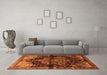 Machine Washable Persian Orange Traditional Area Rugs in a Living Room, wshtr1104org