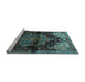 Sideview of Machine Washable Persian Light Blue Traditional Rug, wshtr1104lblu