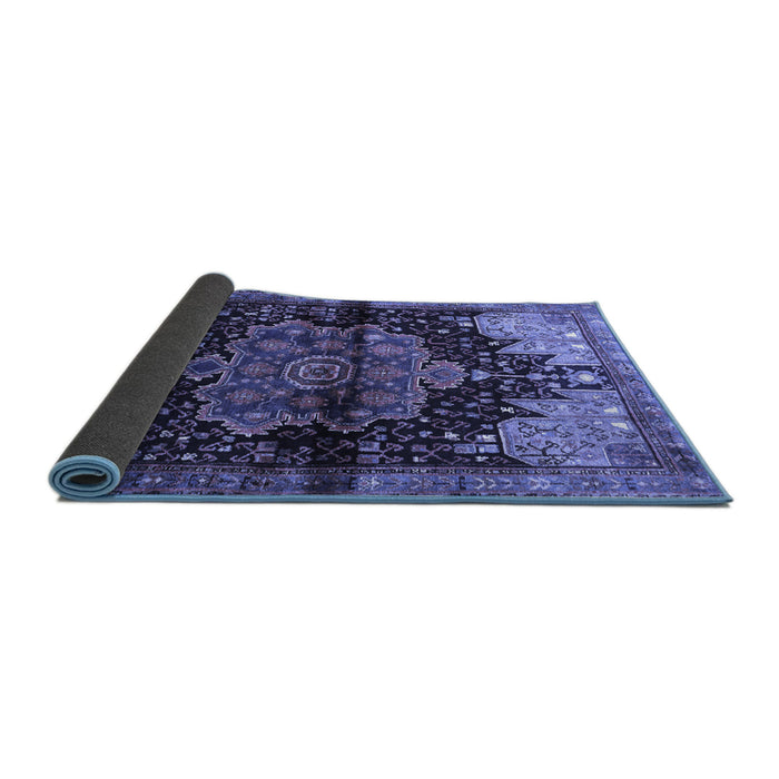 Sideview of Persian Blue Traditional Rug, tr1104blu