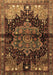 Machine Washable Persian Brown Traditional Rug, wshtr1104brn