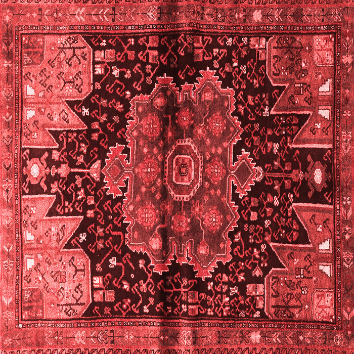 Machine Washable Persian Red Traditional Rug, wshtr1104red