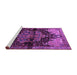 Sideview of Machine Washable Persian Purple Traditional Area Rugs, wshtr1104pur