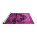 Sideview of Machine Washable Persian Pink Traditional Rug, wshtr1104pnk