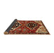 Sideview of Traditional Saffron Red Persian Rug, tr1105