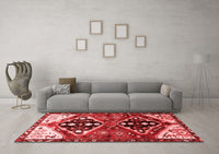 Machine Washable Persian Red Traditional Rug, wshtr1105red