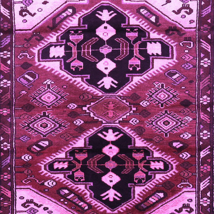 Machine Washable Persian Purple Traditional Area Rugs, wshtr1105pur