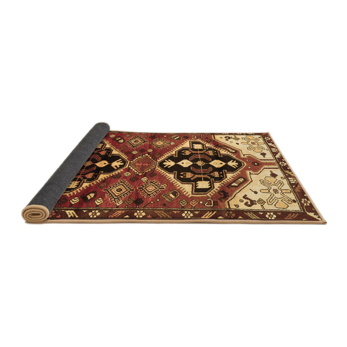 Sideview of Persian Brown Traditional Rug, tr1105brn