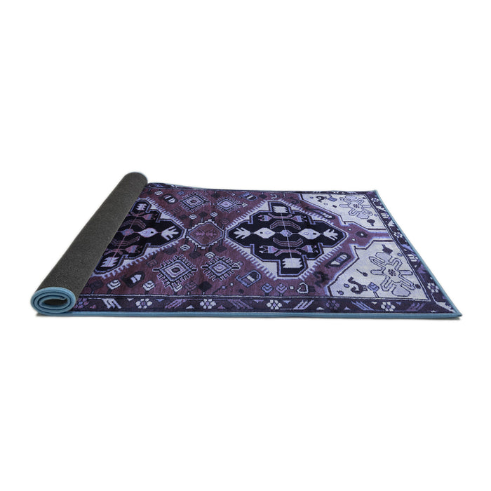 Sideview of Persian Blue Traditional Rug, tr1105blu