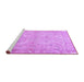 Sideview of Machine Washable Oriental Purple Traditional Area Rugs, wshtr1106pur