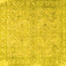 Square Oriental Yellow Traditional Rug, tr1106yw