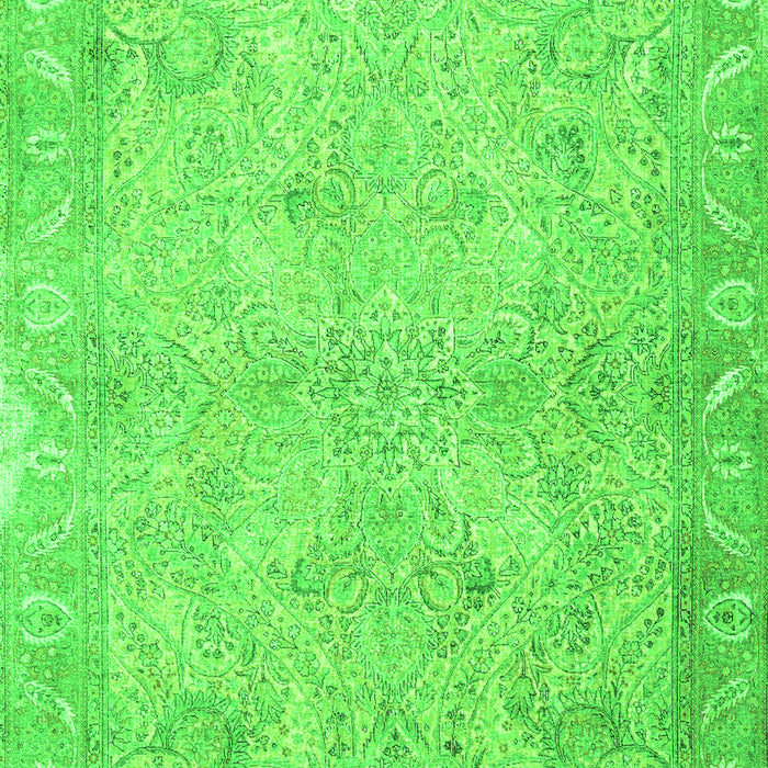 Oriental Green Traditional Rug, tr1106grn