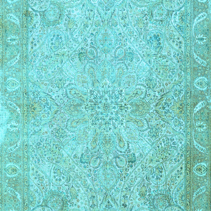 Machine Washable Oriental Light Blue Traditional Rug, wshtr1106lblu