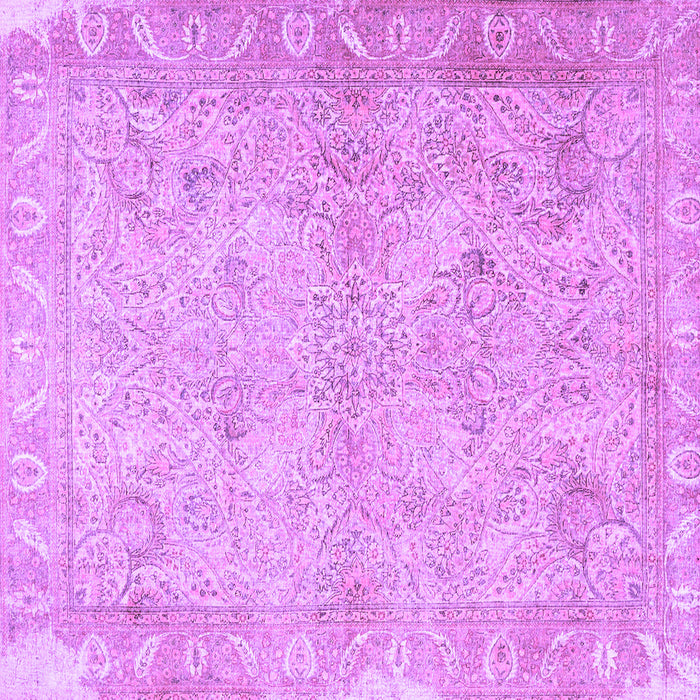 Square Oriental Purple Traditional Rug, tr1106pur
