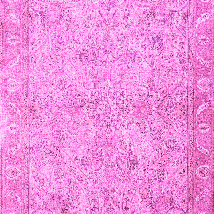 Machine Washable Oriental Pink Traditional Rug, wshtr1106pnk