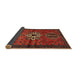 Sideview of Traditional Sienna Brown Persian Rug, tr1107