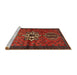 Sideview of Machine Washable Traditional Sienna Brown Rug, wshtr1107